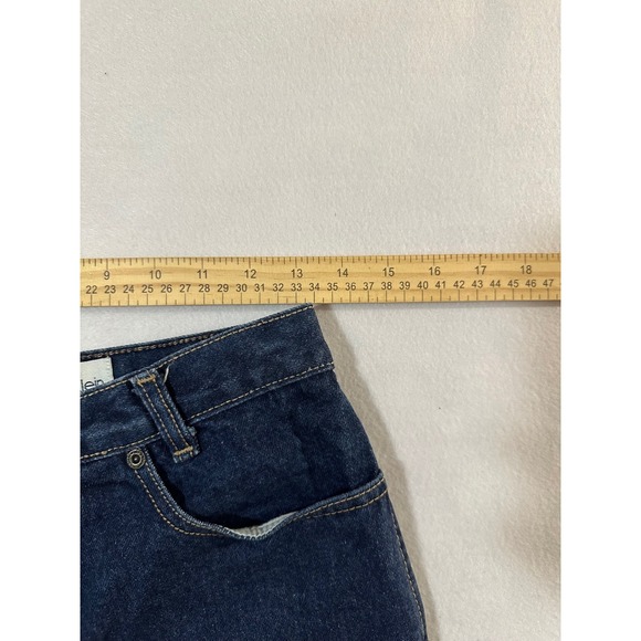 Vintage Calvin Klein High Rise Jeans Womens Sz 12 Blue Denim Cotton Straight - Picture 5 of 12
